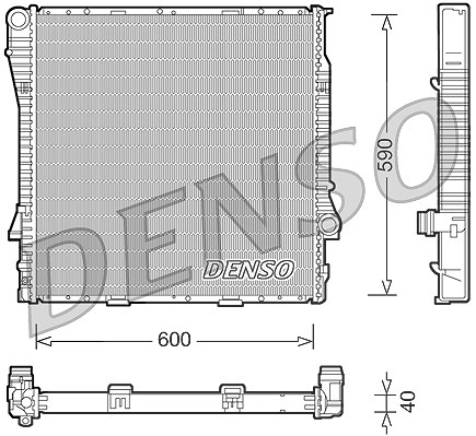 Denso Kühler, Motorkühlung [Hersteller-Nr. DRM05114] für BMW