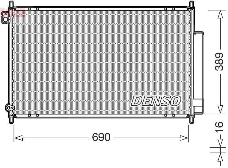Denso Kondensator, Klimaanlage [Hersteller-Nr. DCN40016] für Honda