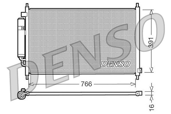Denso Kondensator, Klimaanlage [Hersteller-Nr. DCN40005] für Honda