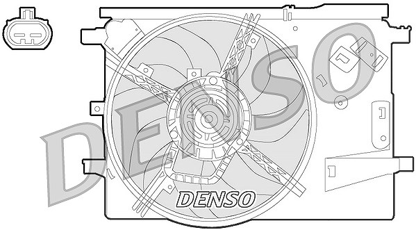 Denso Lüfter, Motorkühlung [Hersteller-Nr. DER09053] für Fiat, Opel