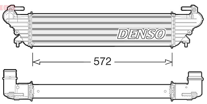 Denso Ladeluftkühler [Hersteller-Nr. DIT09114] für Fiat