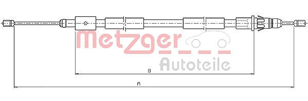 Metzger Autoteile Seilzug, Feststellbremse [Hersteller-Nr. 10.4657] für Citroën