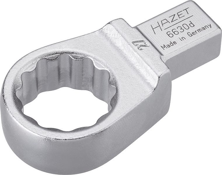 Hazet Einsteck-Ringschlüssel - Vierkant 14x18mm - Sechskant - 27mm [Hersteller-Nr. 6630D-27]
