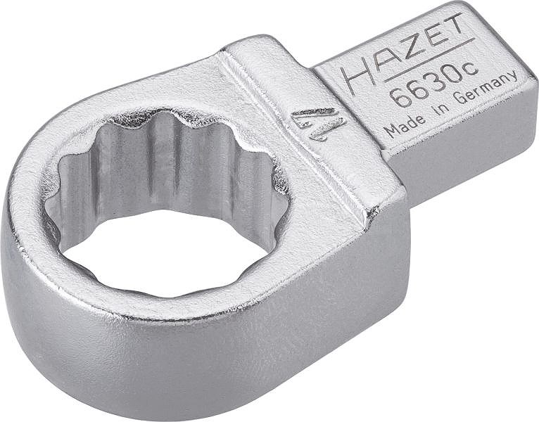Hazet Einsteck-Ringschlüssel - Vierkant 9x12mm - Sechskant - 17mm [Hersteller-Nr. 6630C-17]