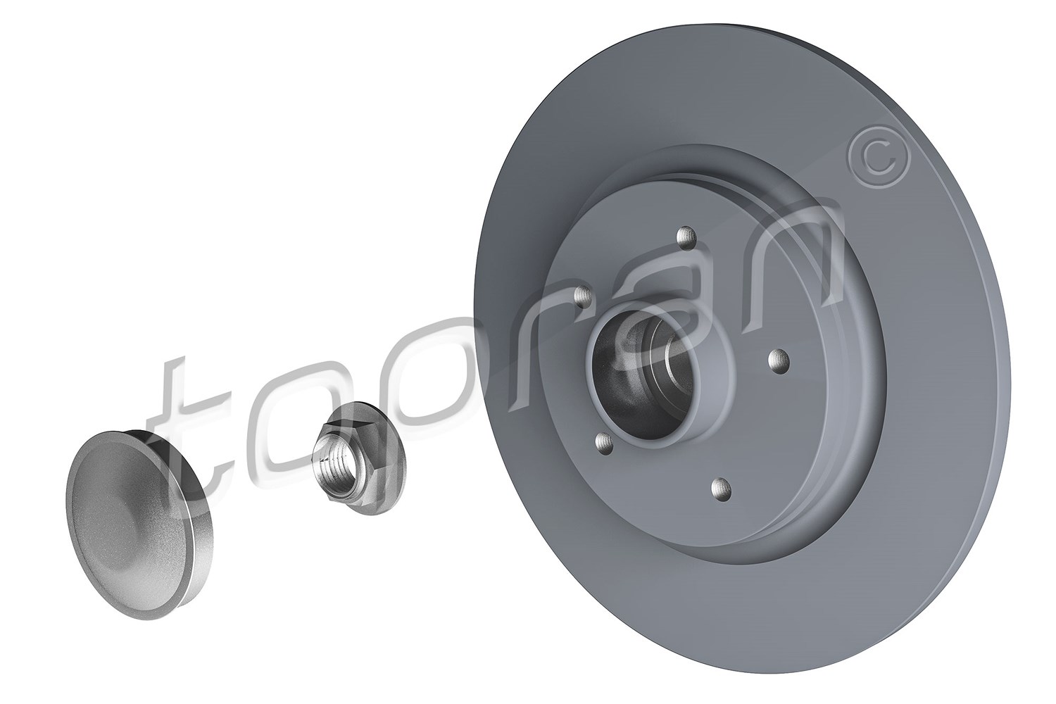 Topran Bremsscheibe mit Radlager Voll Hinterachse [Hersteller-Nr. 700819] für Mercedes-Benz, Renault