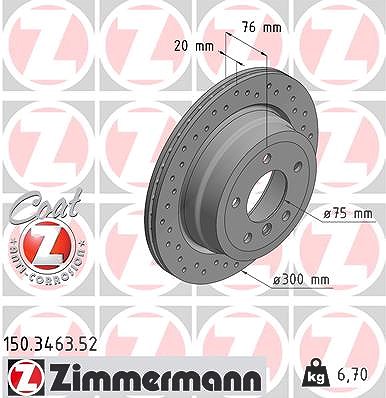 Zimmermann Bremsscheibe [Hersteller-Nr. 150.3463.52] für BMW