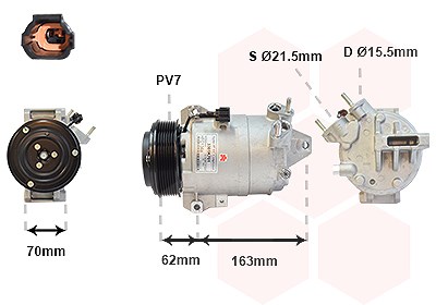 Van Wezel Kompressor, Klimaanlage [Hersteller-Nr. 3301K701] für Nissan