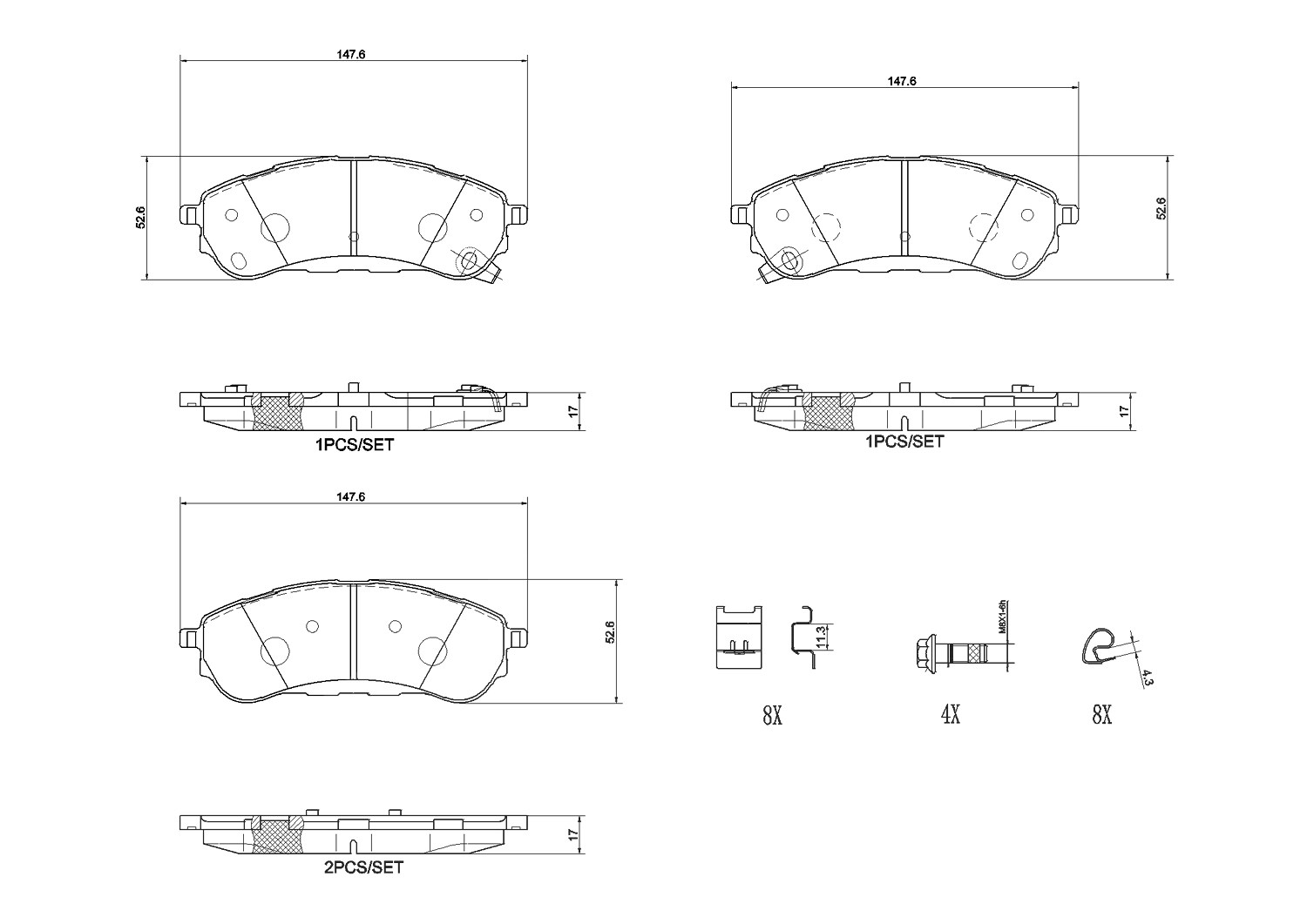 Für BREMBO P 24 235 Brake Pad Set, disc brake P 24 235 Brake pads set rear , fi - Bild 7