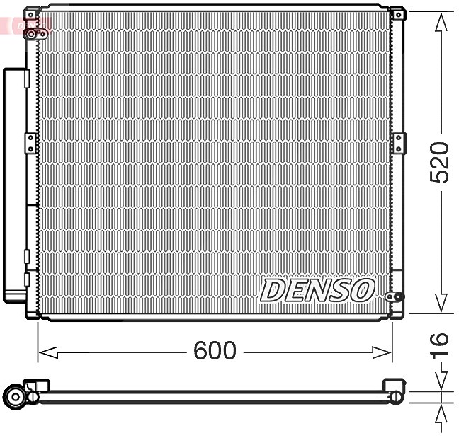 Denso Kondensator, Klimaanlage [Hersteller-Nr. DCN50051] für Toyota