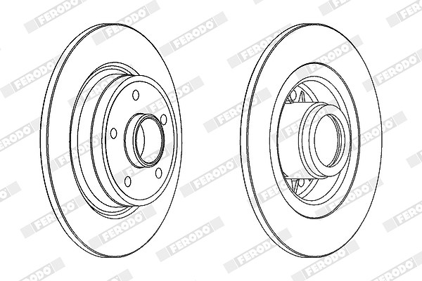 Ferodo 1x Bremsscheibe [Hersteller-Nr. DDF1364C-1] für Renault