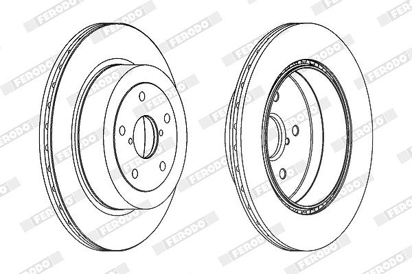 Ferodo 1x Bremsscheibe [Hersteller-Nr. DDF1751C-1] für Subaru