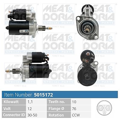 Meat & Doria Starter [Hersteller-Nr. 5015172] für Audi, Ford, Seat, Skoda, VW