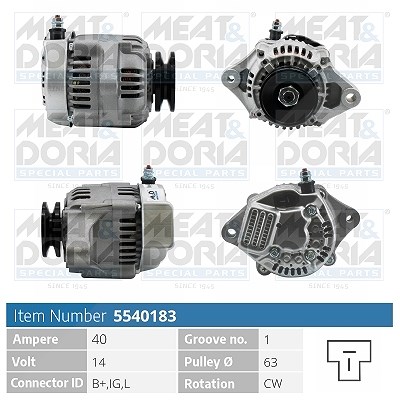 Meat & Doria Generator [Hersteller-Nr. 5540183] für Piaggio, Daihatsu