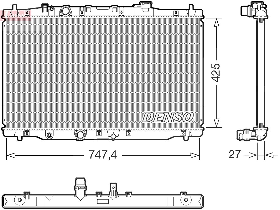 Denso Kühler Größe 33.0 Drm40054 - Bild 5