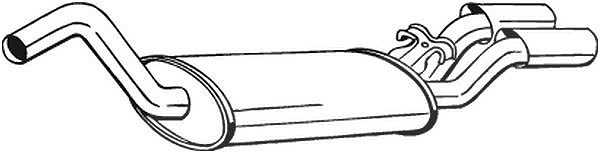 Bosal Endschalldämpfer [Hersteller-Nr. 105-127] für Audi