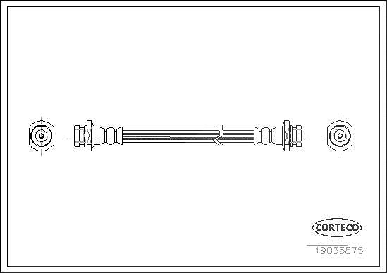 Corteco Bremsschlauch ERSTAUSRÜSTERQUALITÄT [Hersteller-Nr. 19035875] für Suzuki