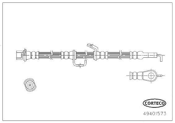 Corteco Bremsschlauch [Hersteller-Nr. 49401573] für Toyota