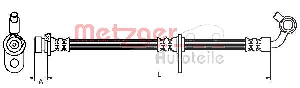 Metzger Autoteile Bremsschlauch [Hersteller-Nr. 4111080] für Honda