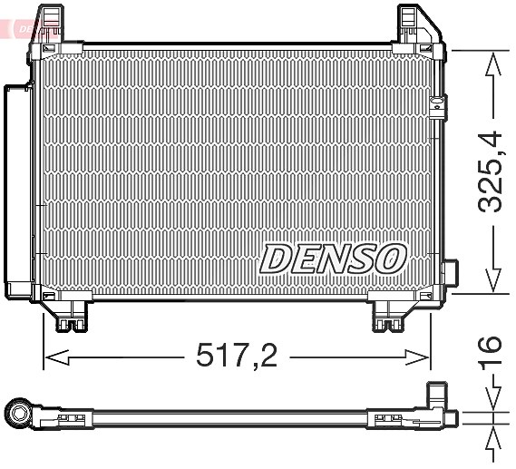 Denso Kondensator, Klimaanlage [Hersteller-Nr. DCN50107] für Toyota