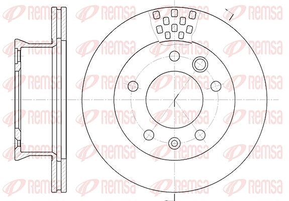 Kawe 1x Bremsscheibe [Hersteller-Nr. 646110] für VW, Mercedes-Benz