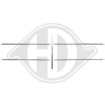 Diederichs Zier-/Schutzleistensatz, Kühlergitter [Hersteller-Nr. 1670141] für Mercedes-Benz