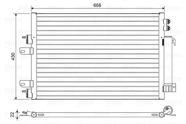 Valeo Kondensator, Klimaanlage [Hersteller-Nr. 814446] für Jeep