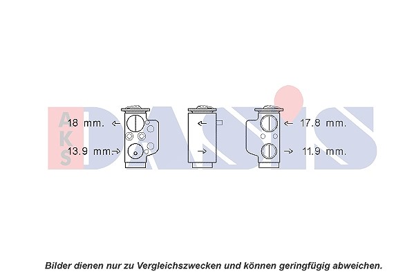 Aks Dasis Expansionsventil, Klimaanlage [Hersteller-Nr. 840229N] für VW