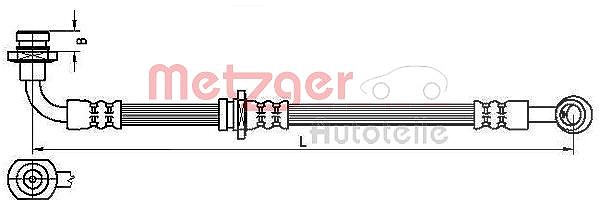 Metzger Autoteile Bremsschlauch [Hersteller-Nr. 4110529] für Suzuki