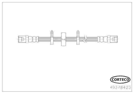 Corteco Bremsschlauch ERSTAUSRÜSTERQUALITÄT [Hersteller-Nr. 49378423] für Iveco