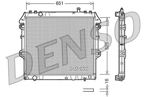 Denso Kühler, Motorkühlung [Hersteller-Nr. DRM50038] für Toyota