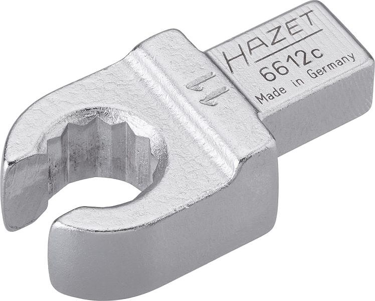 Hazet Einsteck-Ringschlüssel - offen - Vierkant 9x12mm - Zwölfkant 11mm [Hersteller-Nr. 6612C-11]