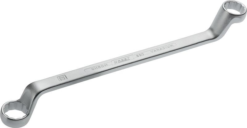 Hazet Doppel-Ringschlüssel - Außen-Doppel-Sechskant Profil - 21 x 22 mm [Hersteller-Nr. 630-21X22]