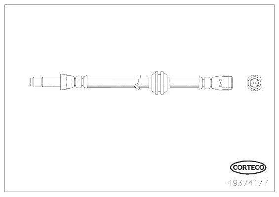 Corteco Bremsschlauch ERSTAUSRÜSTERQUALITÄT [Hersteller-Nr. 49374177] für Mercedes-Benz