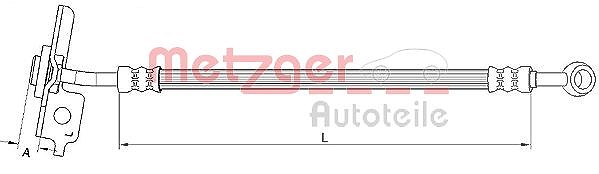 Metzger Autoteile Bremsschlauch [Hersteller-Nr. 4111055] für Hyundai