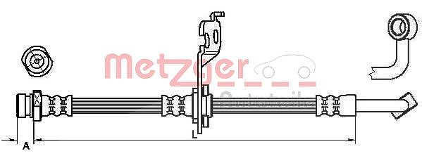 Metzger Autoteile Bremsschlauch [Hersteller-Nr. 4110453] für Kia