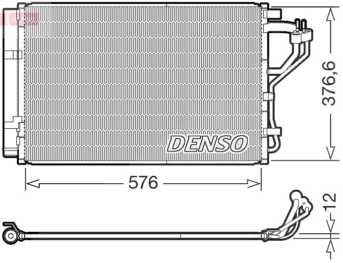Denso Kondensator, Klimaanlage [Hersteller-Nr. DCN41010] für Hyundai, Kia