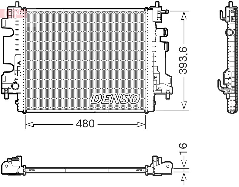 Denso Kühler, Motorkühlung [Hersteller-Nr. DRM23113] für Smart, Renault