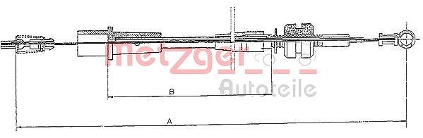Metzger Autoteile Gaszug [Hersteller-Nr. 11.1242] für Opel
