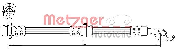 Metzger Autoteile Bremsschlauch [Hersteller-Nr. 4110392] für Nissan