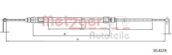 Metzger Autoteile Seilzug, Feststellbremse [Hersteller-Nr. 10.4234] für BMW