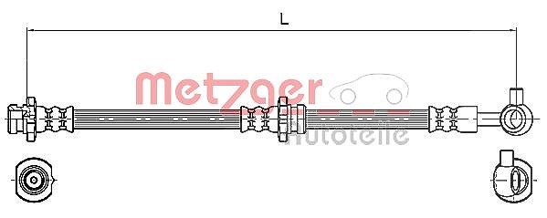 Metzger Autoteile Bremsschlauch [Hersteller-Nr. 4110132] für Nissan