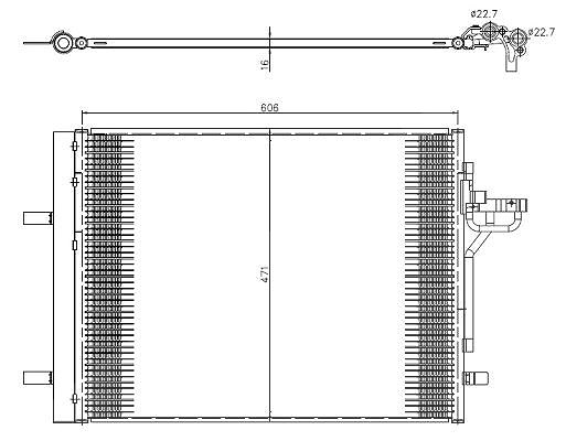 Nrf Kondensator, Klimaanlage [Hersteller-Nr. 350375] für Ford