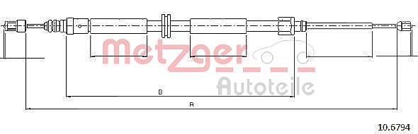 Metzger Autoteile Seilzug, Feststellbremse [Hersteller-Nr. 10.6794] für Renault