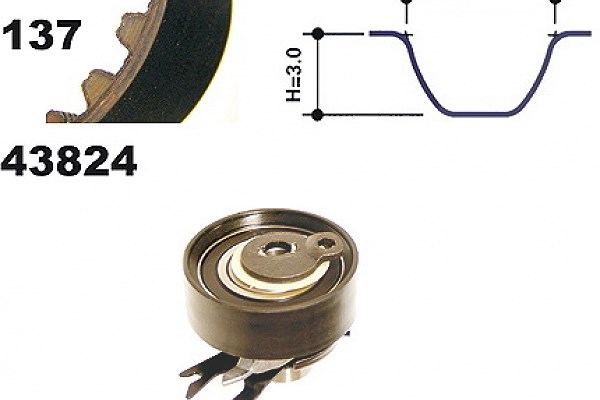 Mapco Zahnriemensatz [Hersteller-Nr. 23824] für VW, Seat, Skoda