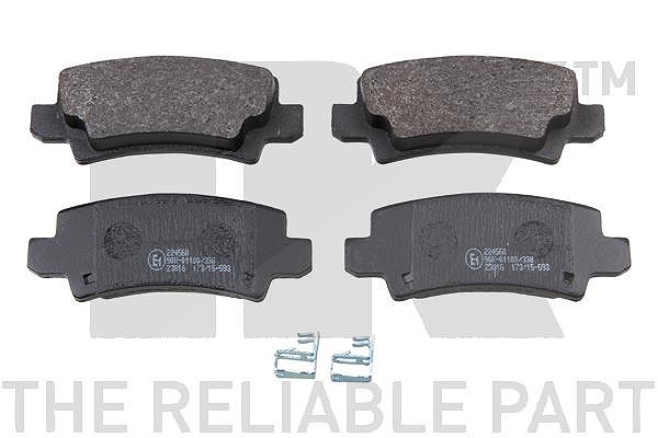 Nk Bremsbelagsatz Hinterachse [Hersteller-Nr. 224560] für Toyota