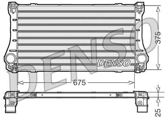 Denso Ladeluftkühler [Hersteller-Nr. DIT50006] für Toyota