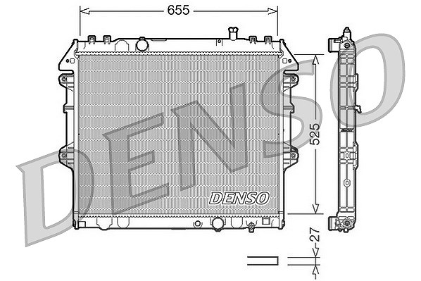 Denso Kühler, Motorkühlung [Hersteller-Nr. DRM50039] für Toyota