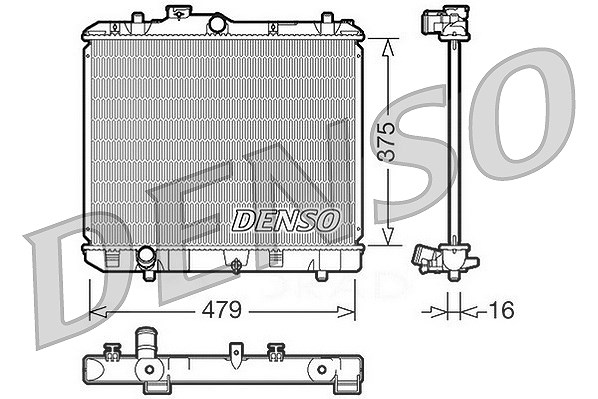 Denso Kühler, Motorkühlung [Hersteller-Nr. DRM47004] für Suzuki