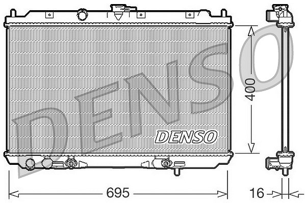 Denso Kühler, Motorkühlung [Hersteller-Nr. DRM46026] für Nissan