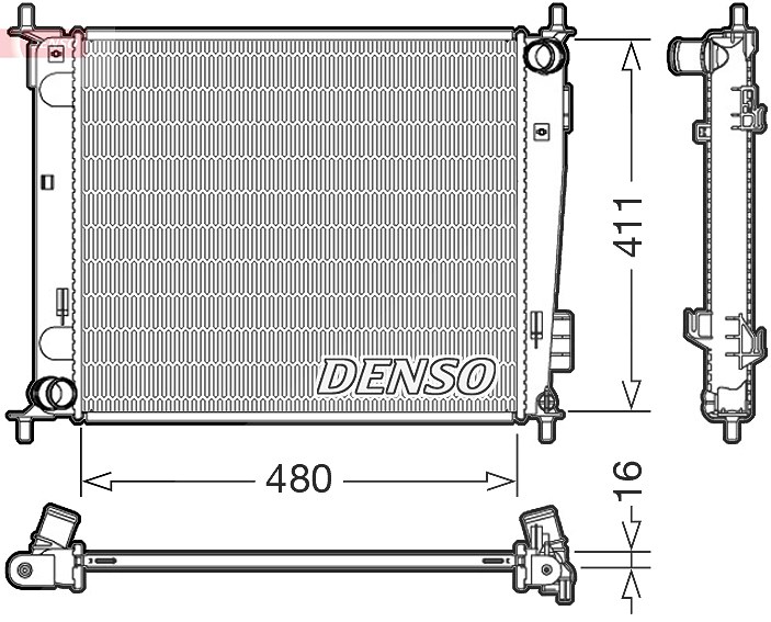 Denso Kühler, Motorkühlung [Hersteller-Nr. DRM43003] für Kia